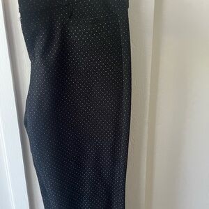 Banana Republic black polka dot pants for work